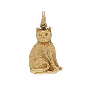 9ct Gold Cat Charm