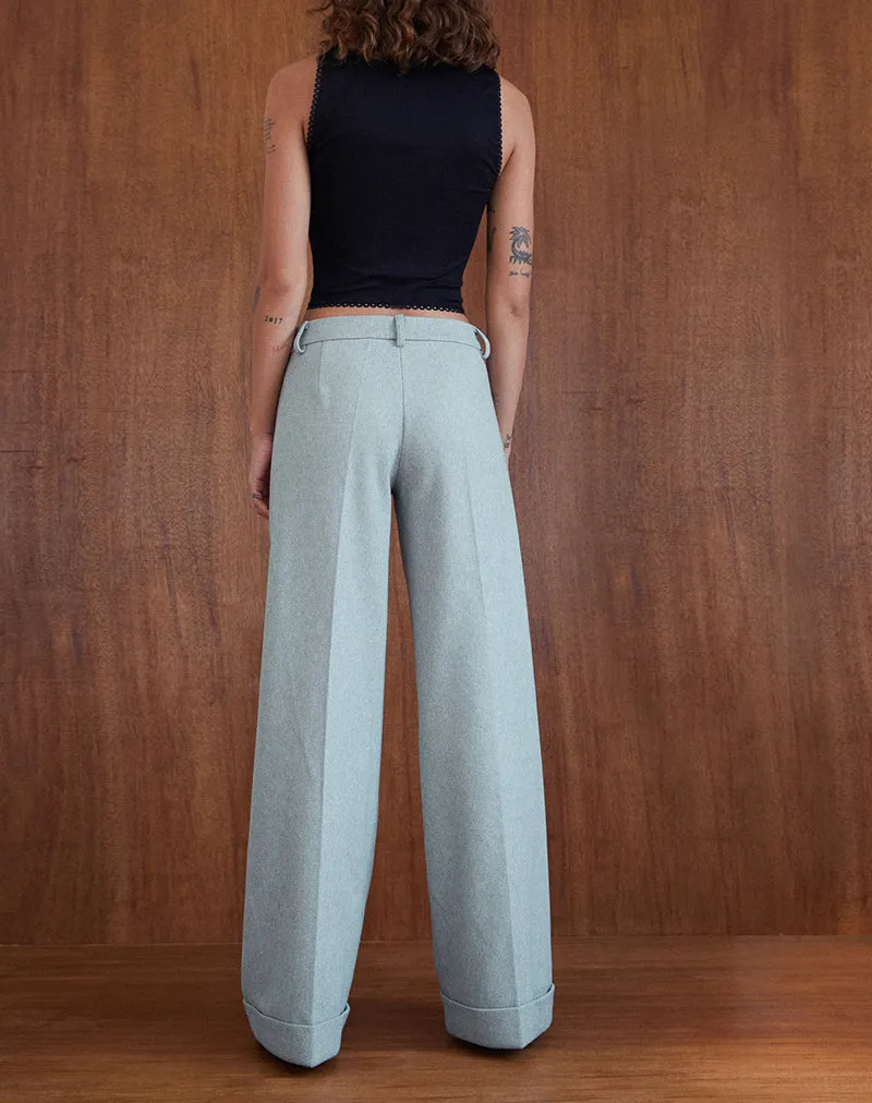 Abdel Faux Wool Tailored Trouser in Grey