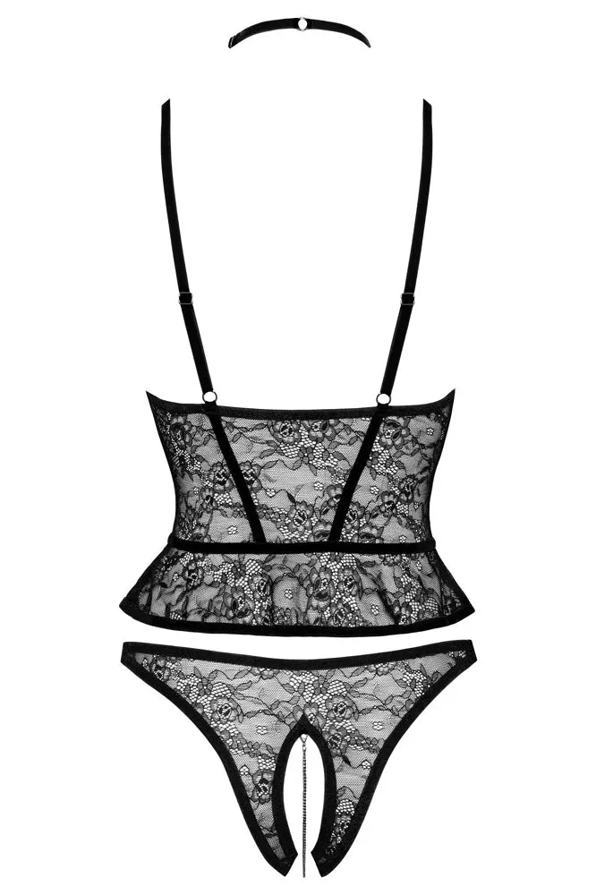 Abierta Fina Longline Bra Set