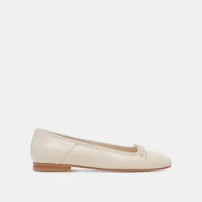 ANISA BALLET FLATS CREME CRINKLE PATENT