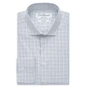 Ashby White Grid Check Cotton Shirt