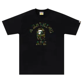 BAPE 1st Camo College Tee Black/Green