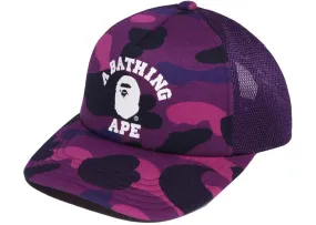 BAPE Color Camo College Mesh Cap Purple