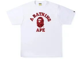 BAPE Color Camo College Tee White Red