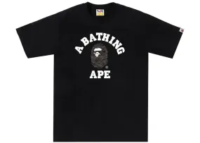 BAPE Layered Line Camo College Tee Black/Black