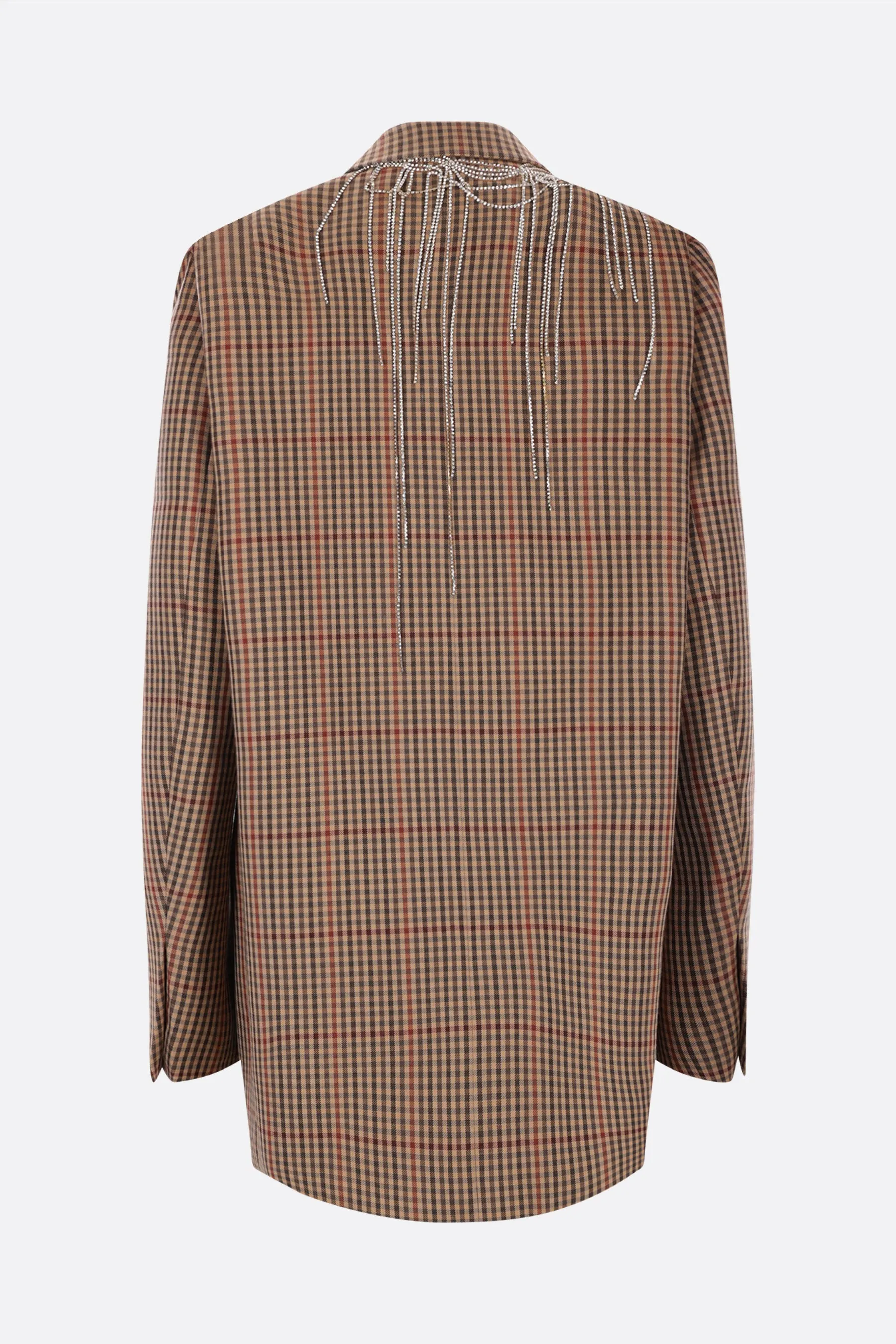 Blink check wool oversize jacket