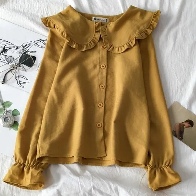 Collared Longsleeve Blouse