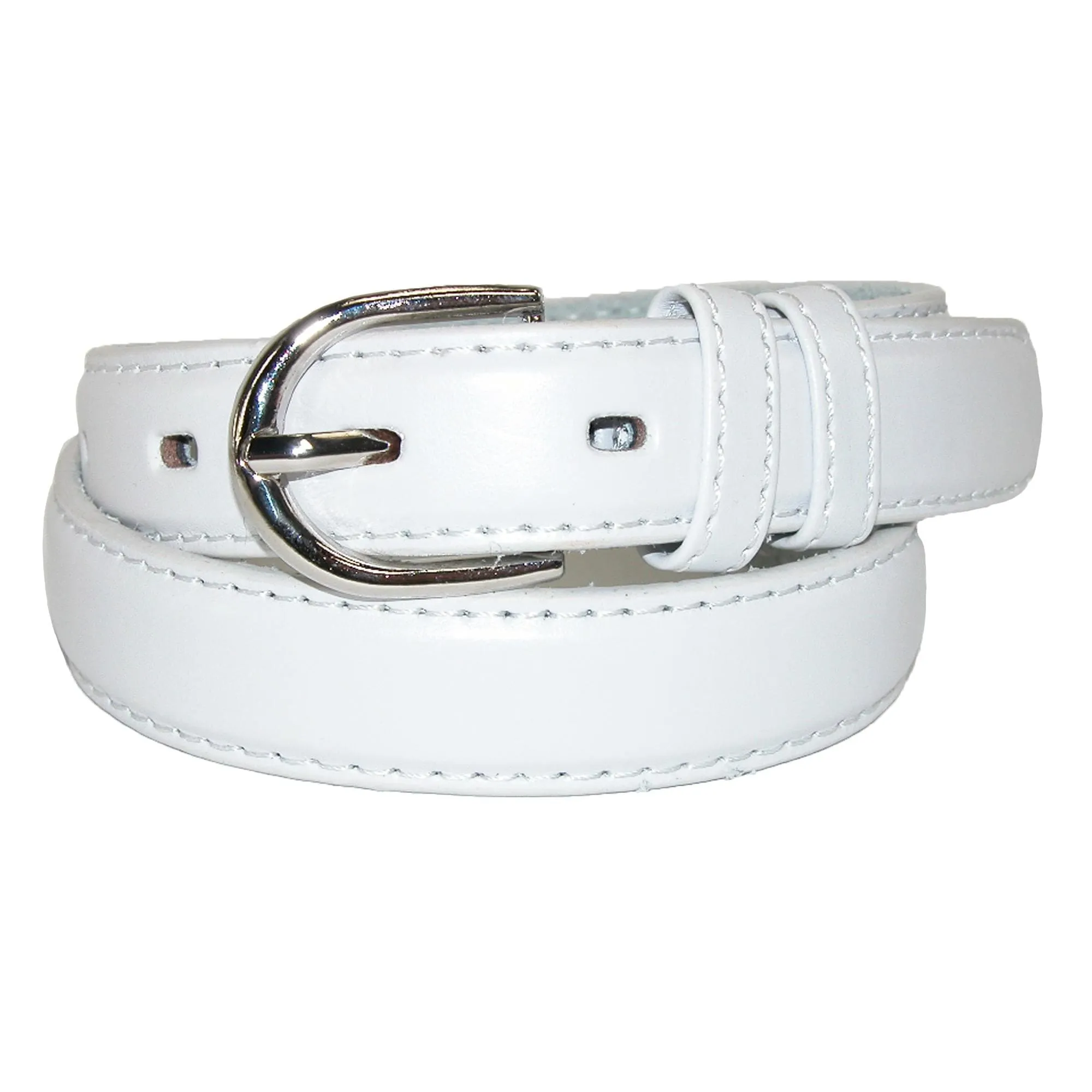 CTM® Kid's Leather 1 inch Basic Dress Belt (Pack of 2)