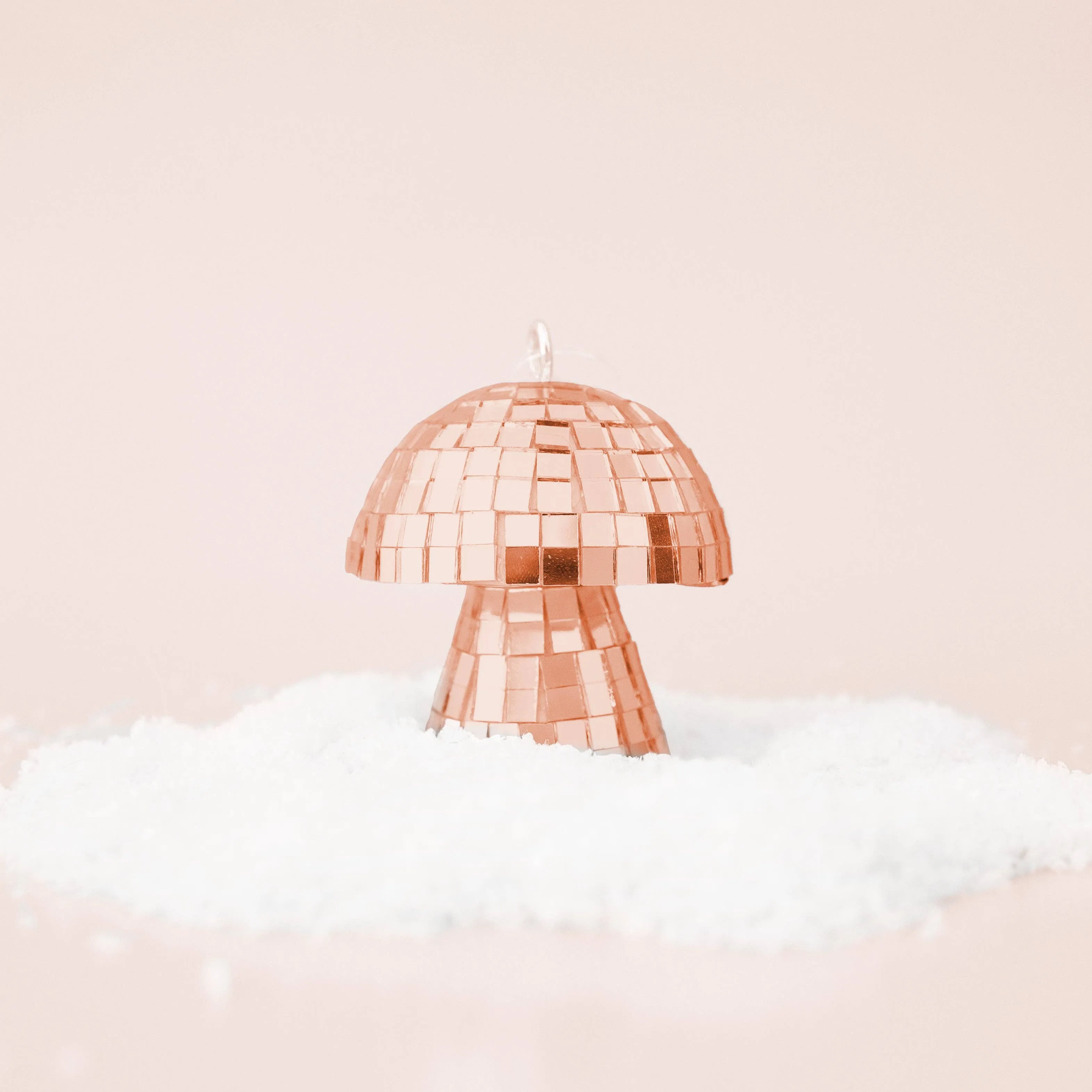 Disco Mushrooms Ornament | Rose Gold