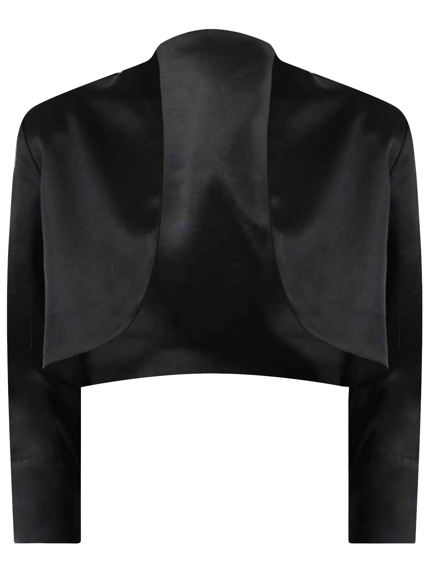 Dressy Satin 3/4 Sleeve Bolero Shrug Jacket