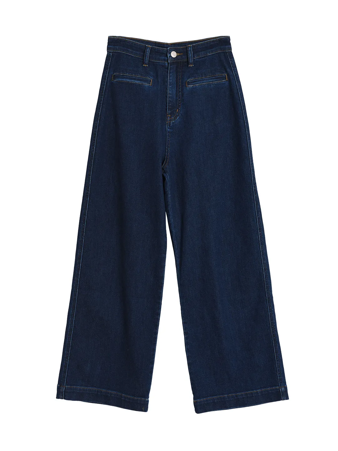 Felicia Vintage Inspired Blue Straight Jeans