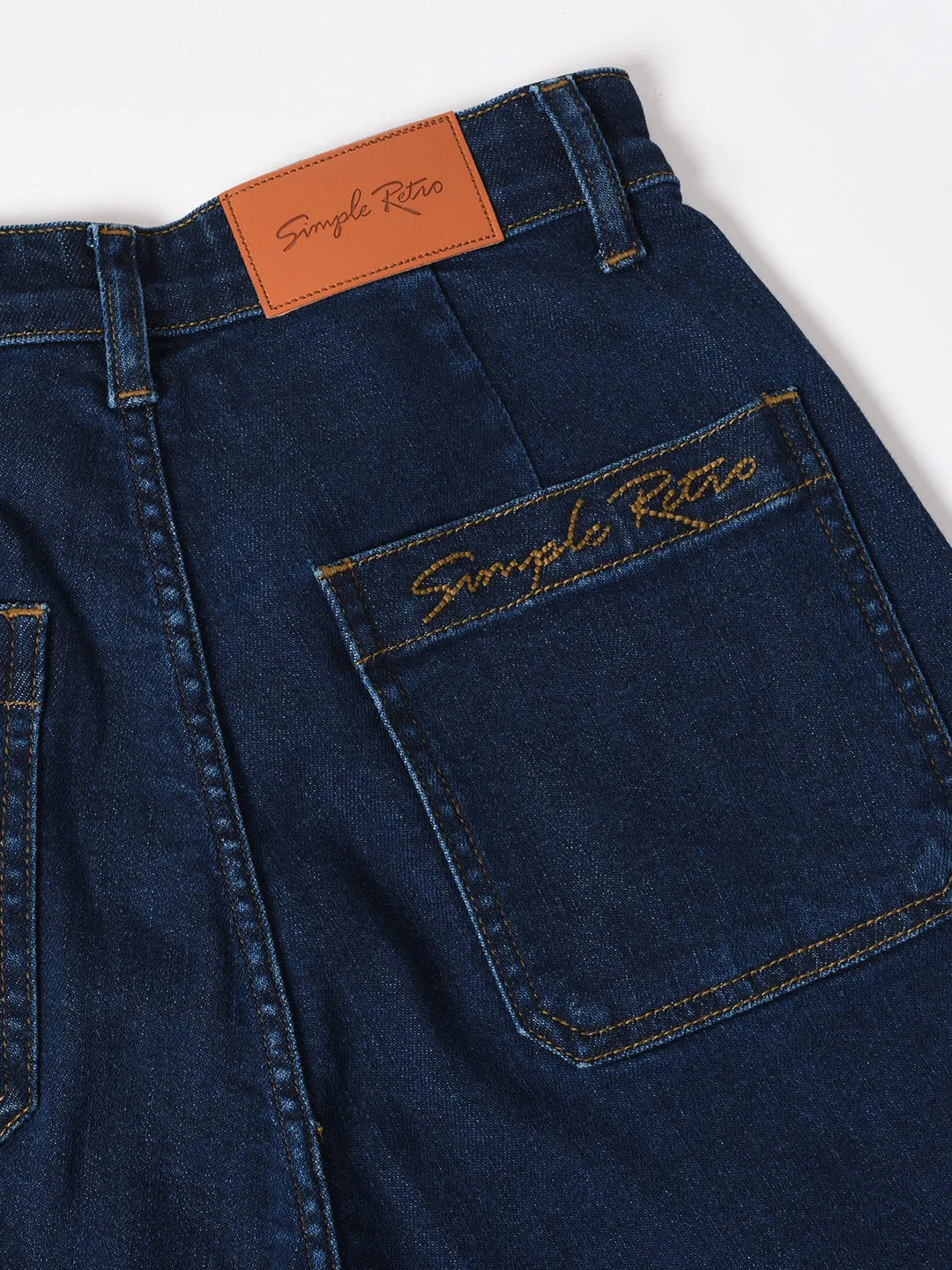 Felicia Vintage Inspired Blue Straight Jeans