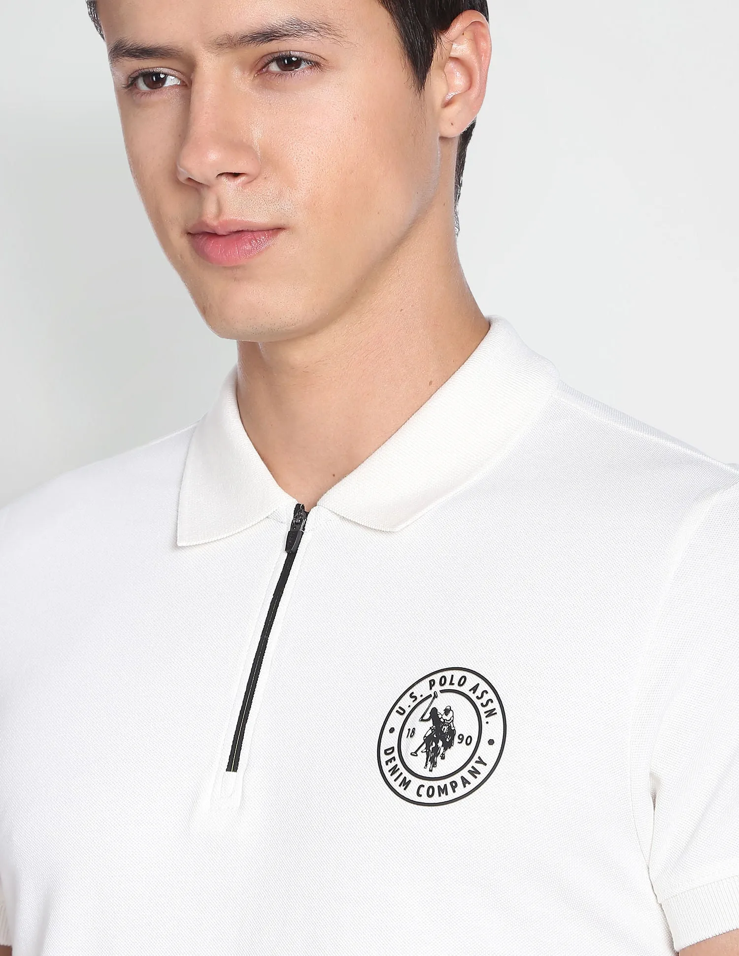 HD Print Muscle Fit Polo Shirt