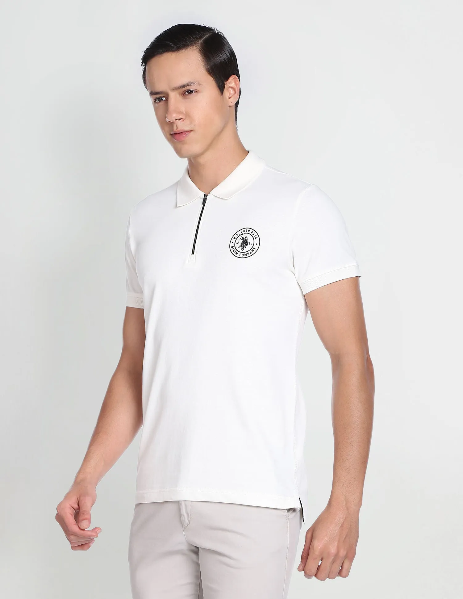 HD Print Muscle Fit Polo Shirt