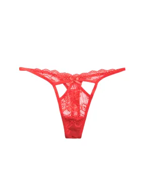 Lace Me In Ruby Thong