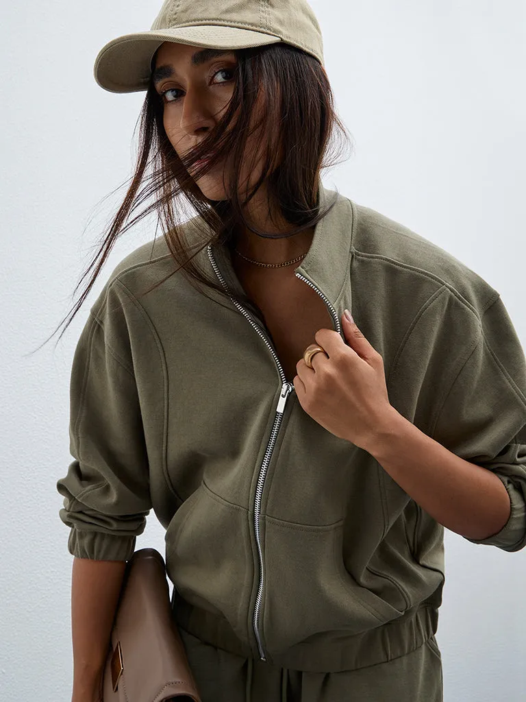 LOV Olive Solid Jacket