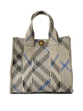 Mini Check Knitted Tote