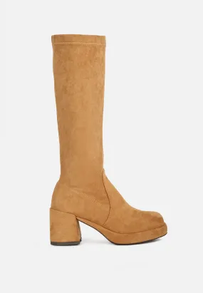 Morpin Stretch Suede Calf Boots By Ruw