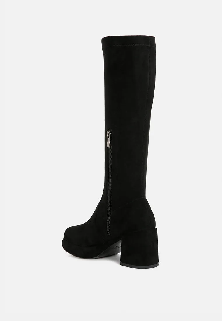 Morpin Stretch Suede Calf Boots By Ruw