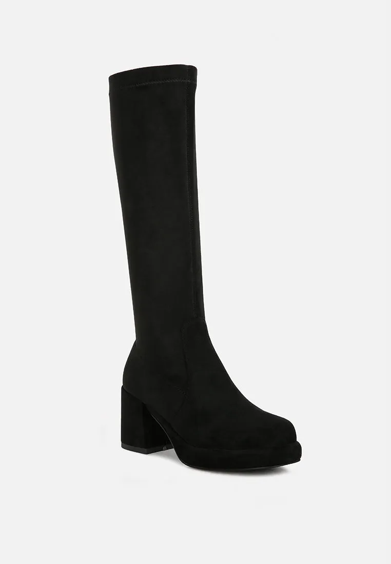 Morpin Stretch Suede Calf Boots By Ruw