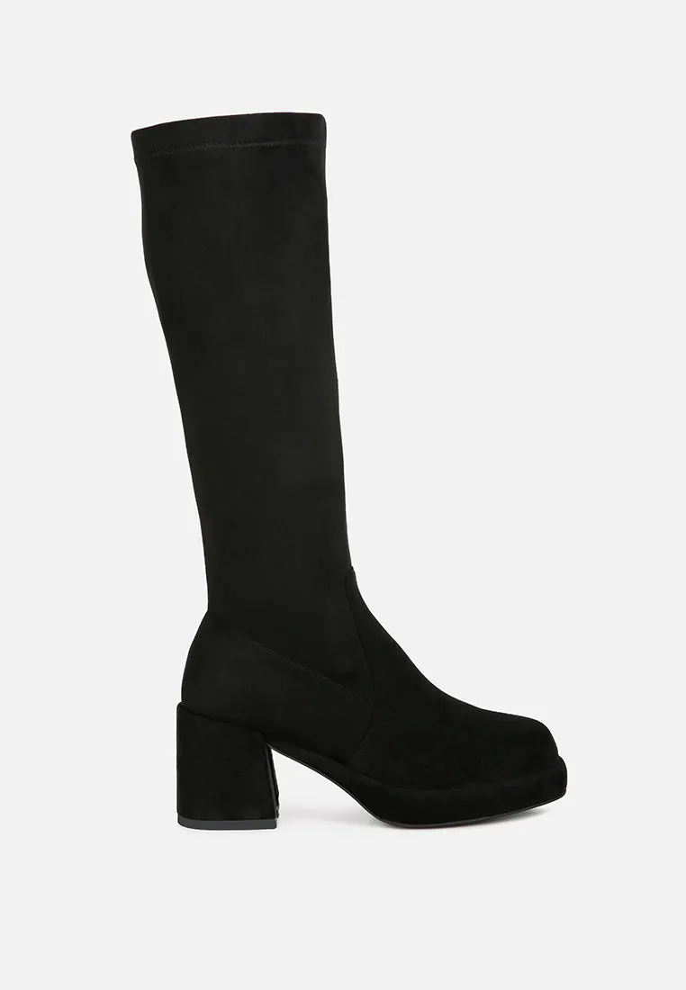 Morpin Stretch Suede Calf Boots By Ruw