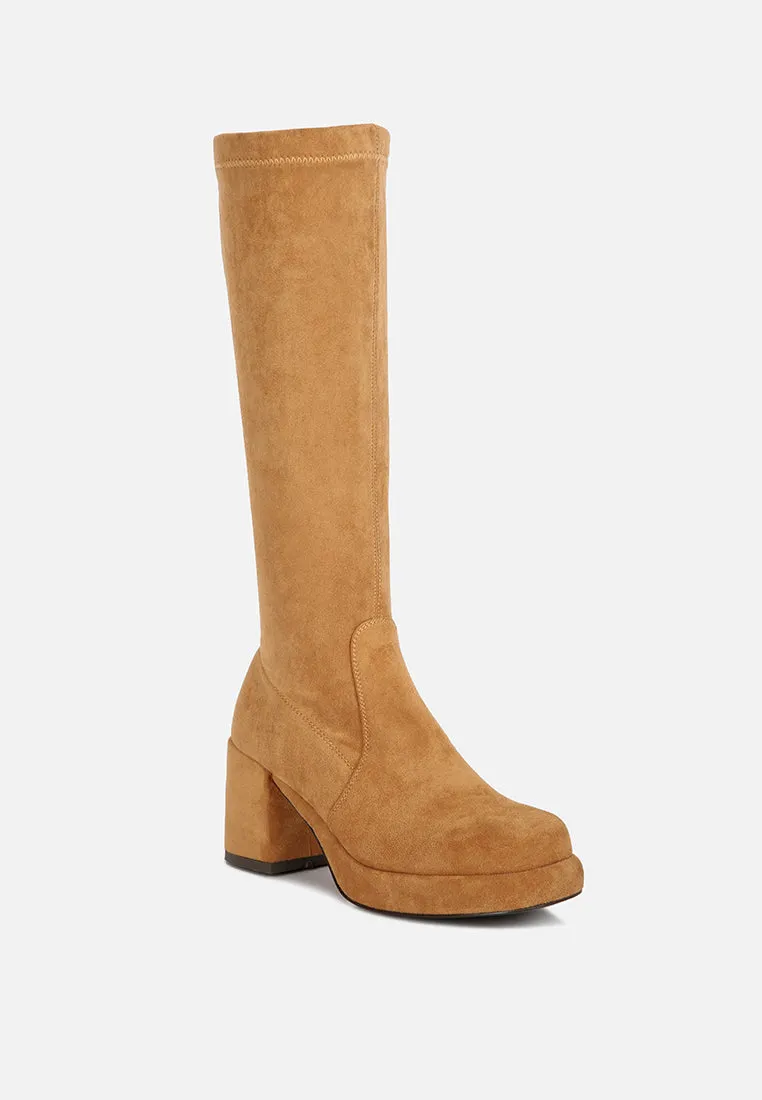 Morpin Stretch Suede Calf Boots By Ruw