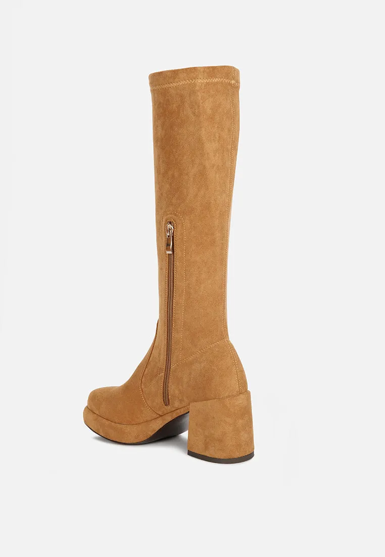 Morpin Stretch Suede Calf Boots By Ruw