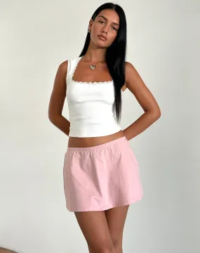 Nidya Aline Mini Skirt in Pink Lady