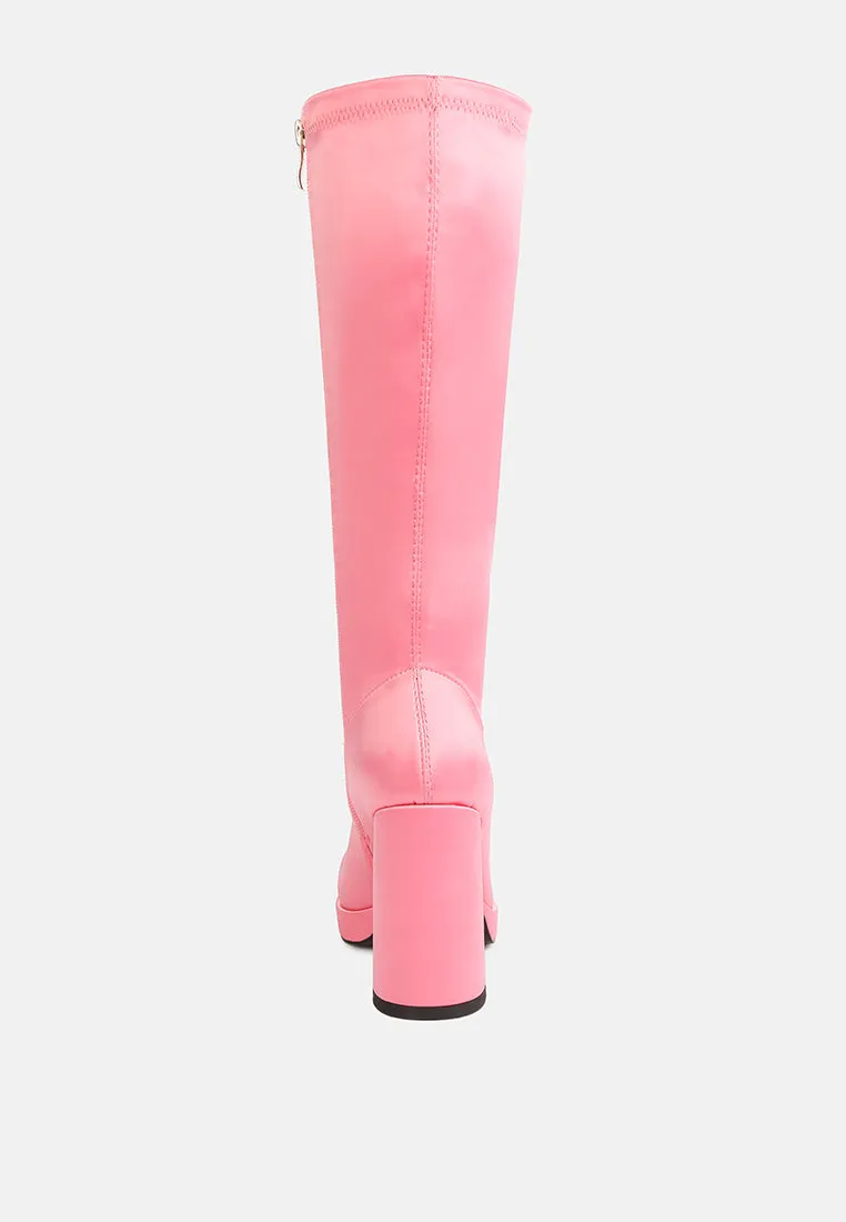 Presto Stretchable Satin Long Boot By Ruw