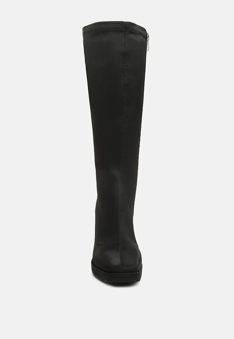 Presto Stretchable Satin Long Boot By Ruw