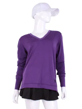 Purple Long Sleeve Very Vee Tee