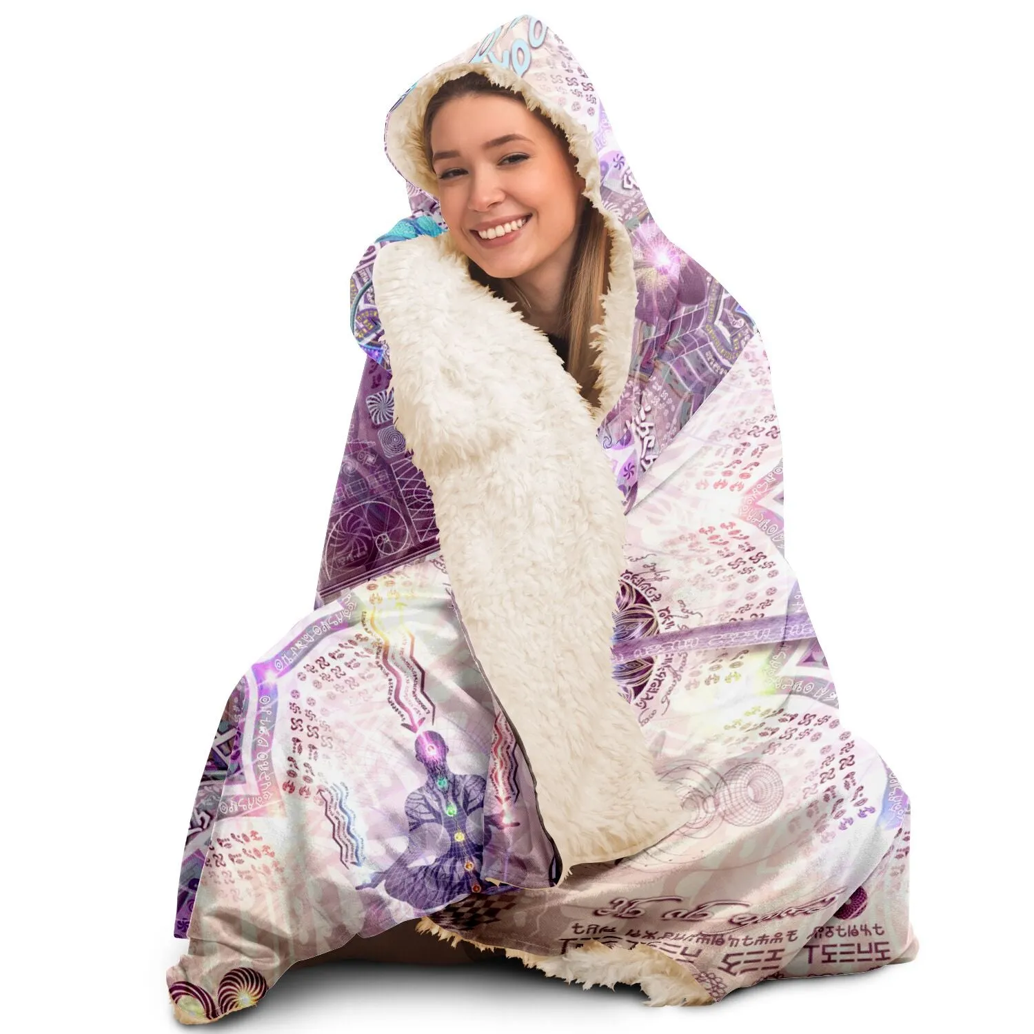 Sahasrara | Crown Chakra Hooded Blanket Sherpa