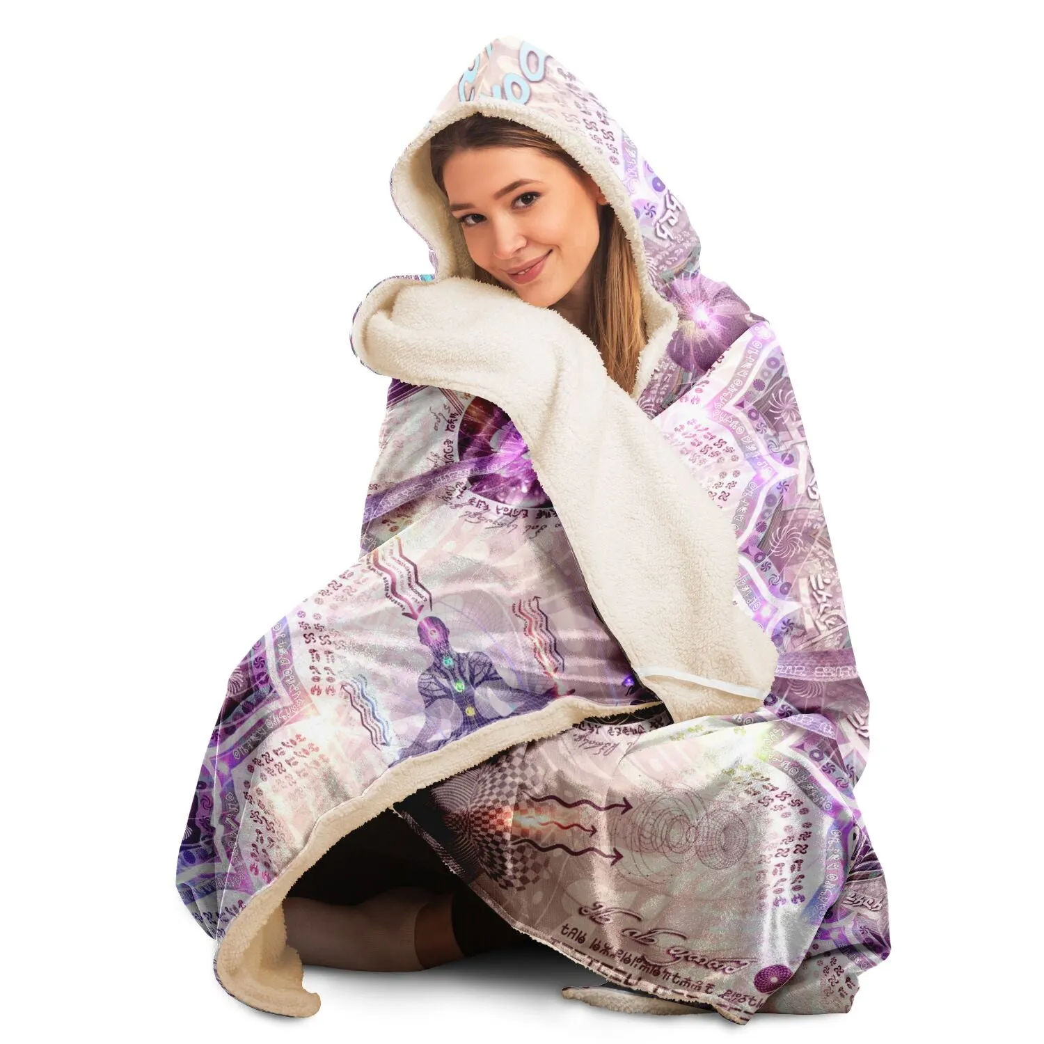 Sahasrara | Crown Chakra Hooded Blanket Sherpa