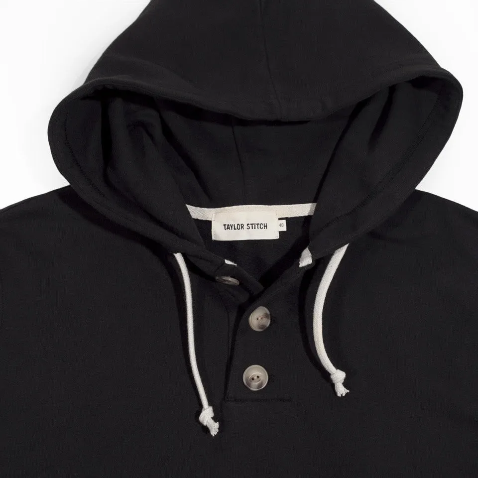 The Charcoal 3 Button Hooded Sweatshirt